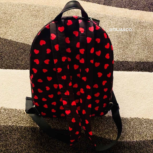 ❤️KATE SPADE! Nylon Midnight HEARTS Backpack - Picture 9 of 11